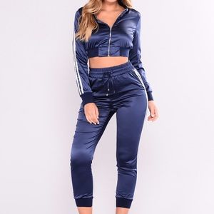 Satin Two-Piece Jogger Set